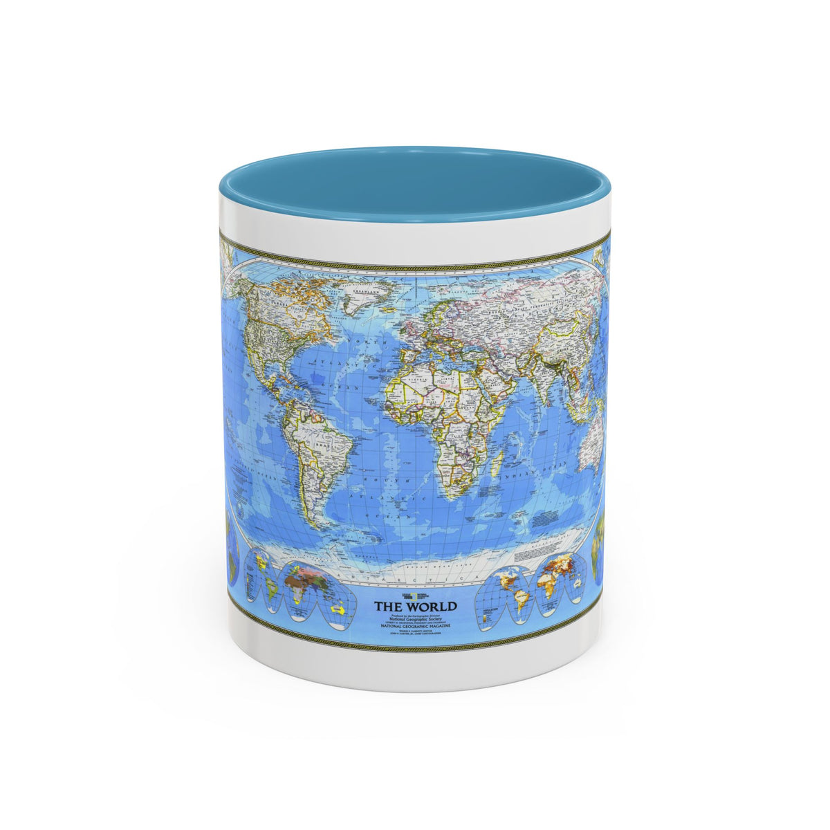 World Map (1988) (Map) Accent Coffee Mug
