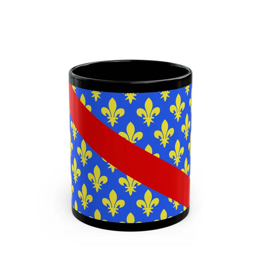 Flag of Allier France 2 - Black Coffee Mug-11oz-Go Mug Yourself