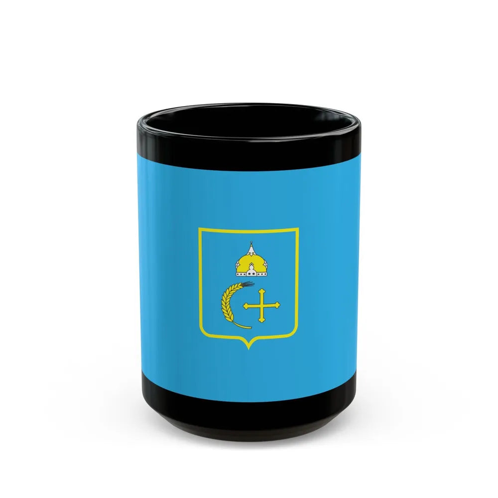 Flag of Sumy Oblast Ukraine - Black Coffee Mug-15oz-Go Mug Yourself