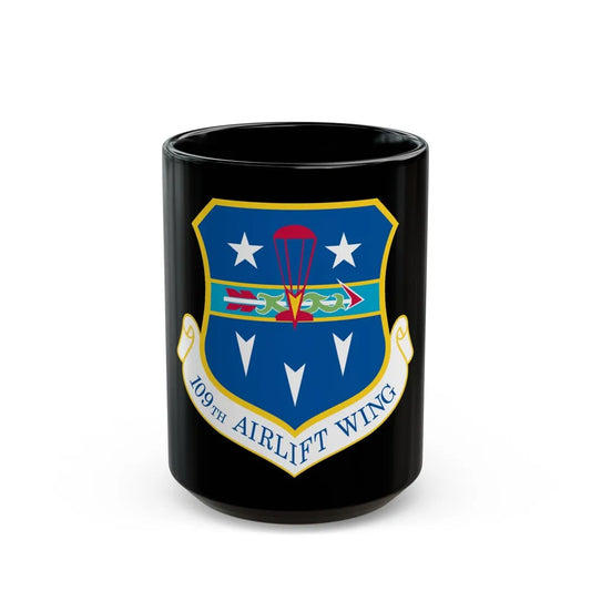 109th Airlift Wing (U.S. Air Force) Black Coffee Mug-15oz-Go Mug Yourself