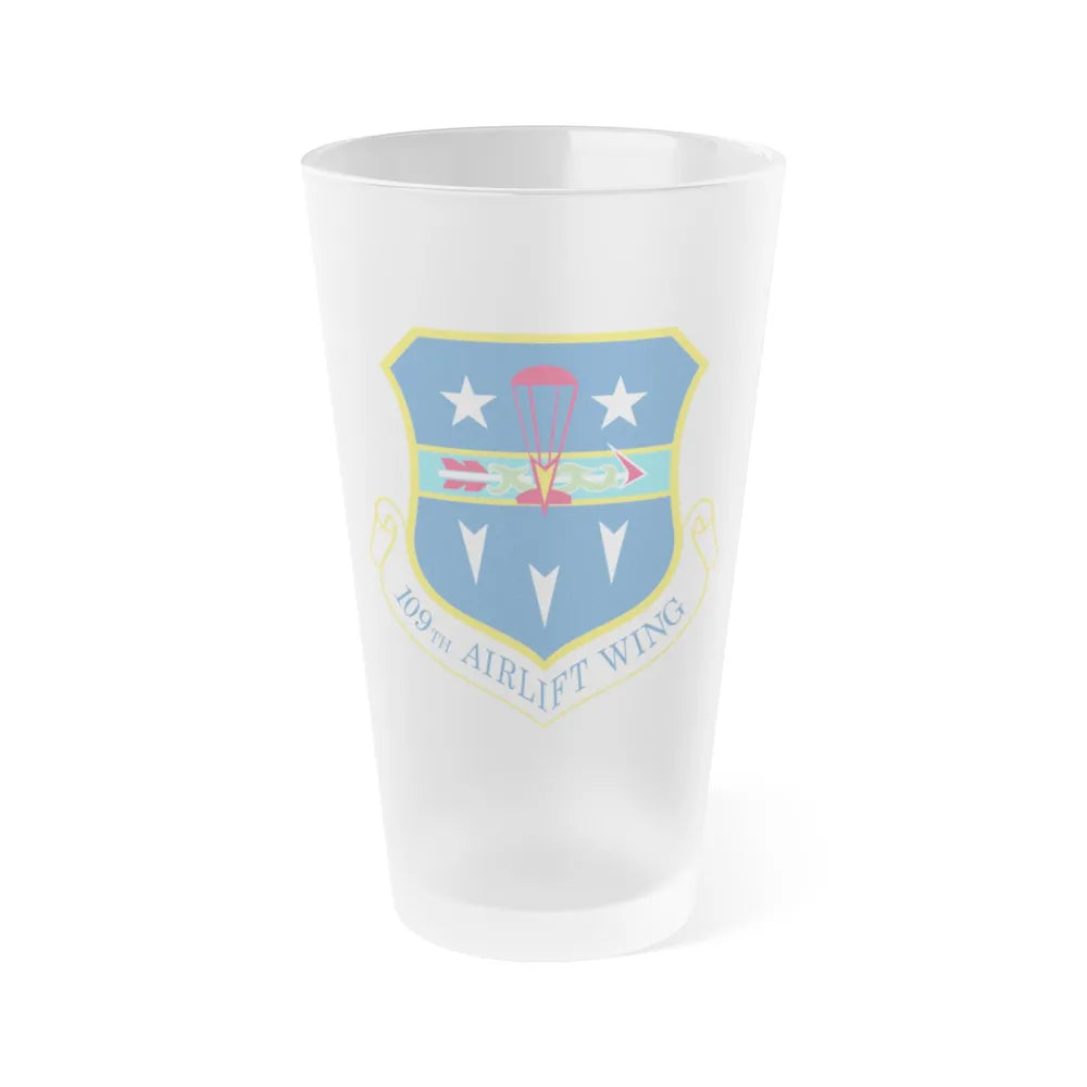 109th Airlift Wing (U.S. Air Force) Frosted Pint Glass 16oz-16oz-Frosted-Go Mug Yourself