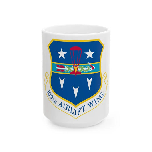 109th Airlift Wing (U.S. Air Force) White Coffee Mug-15oz-Go Mug Yourself