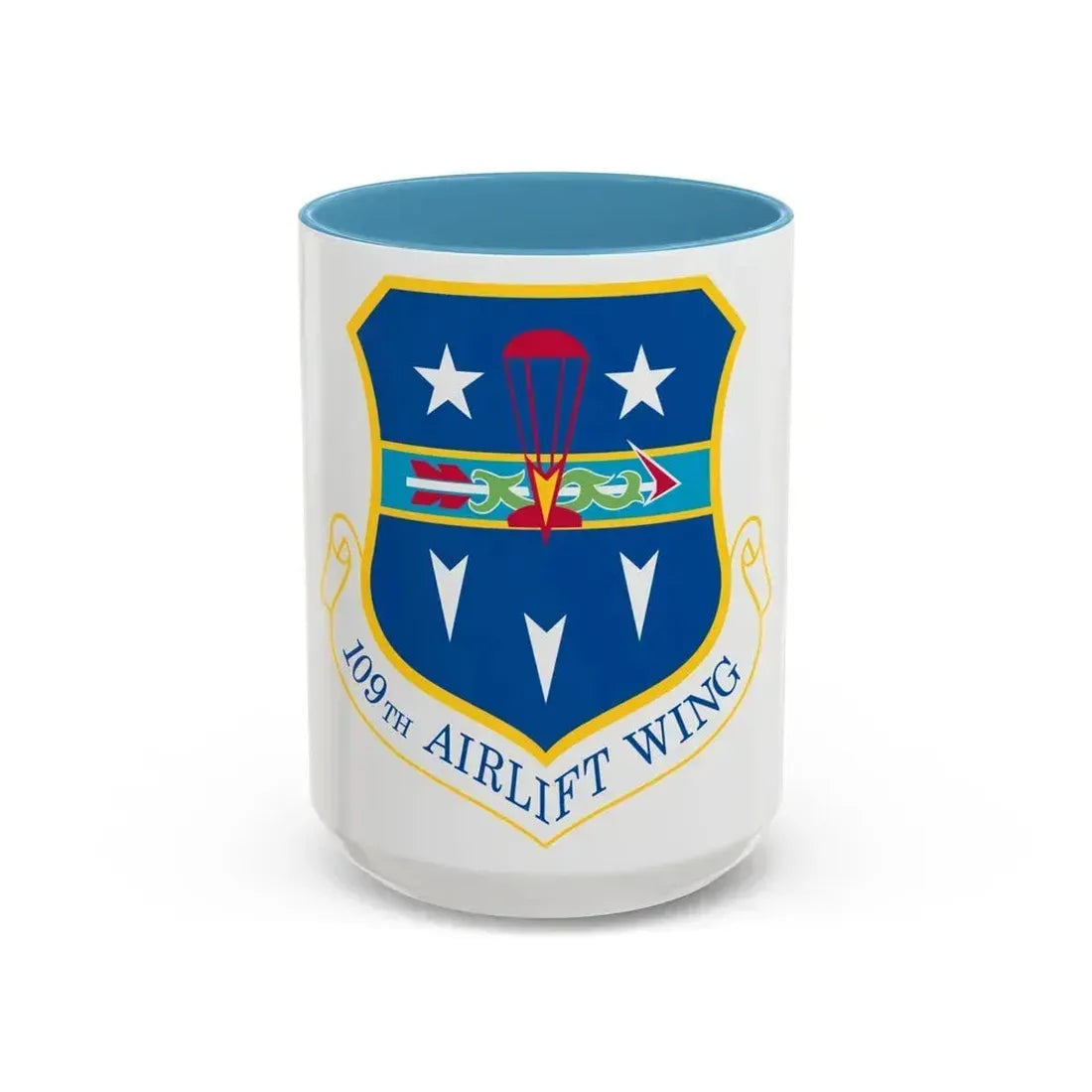 109th Airlift Wing (U.S. Air Force) Accent Coffee Mug 15oz Light Blue - Go Mug Yourself