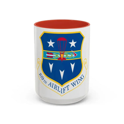 109th Airlift Wing (U.S. Air Force) Accent Coffee Mug 15oz Red - Go Mug Yourself