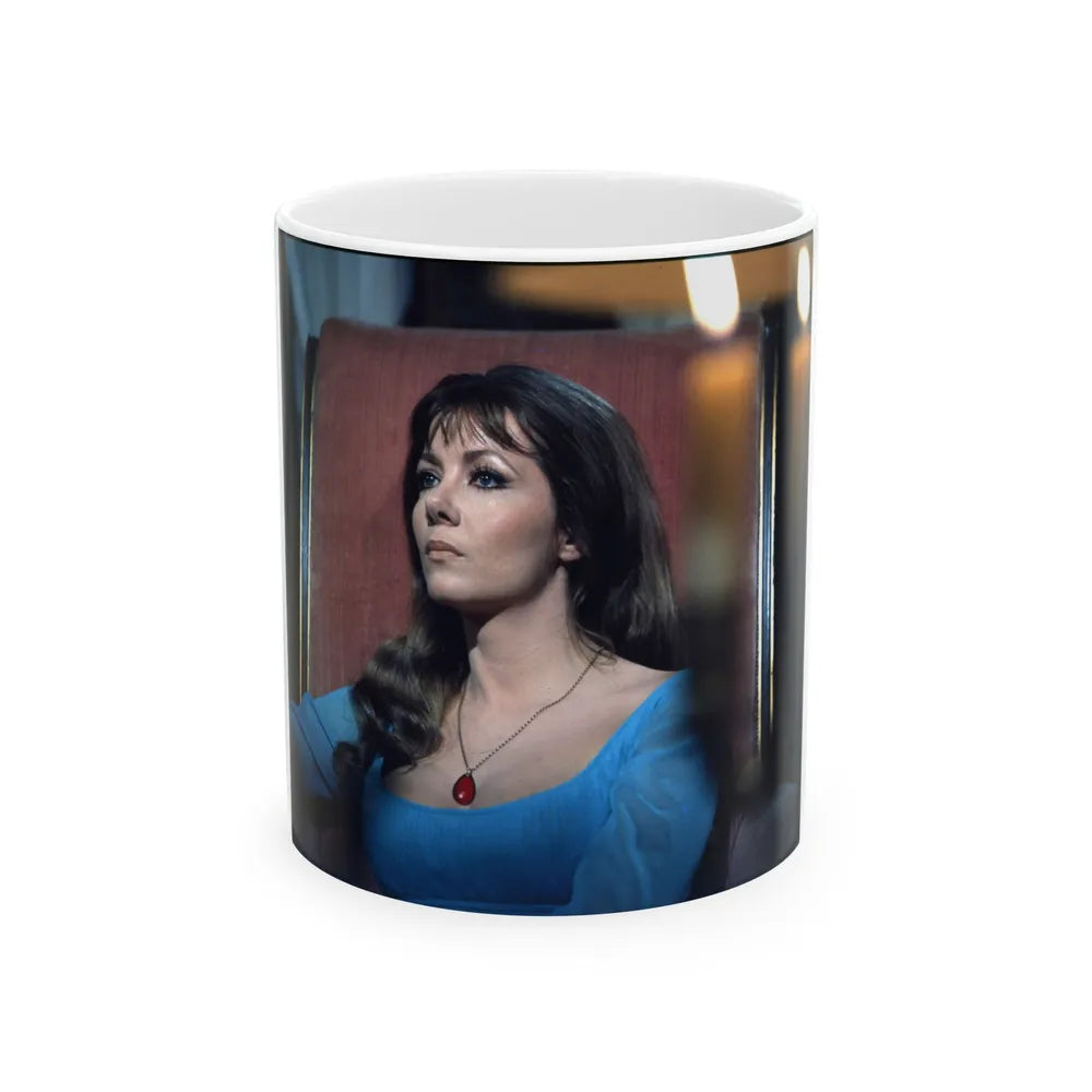 Ingrid Pitt #52 (Vintage Female Icon) White Coffee Mug-11oz-Go Mug Yourself