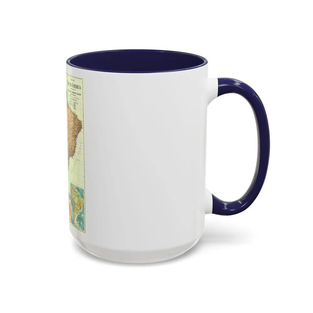 South America (1921) (Map) Accent Coffee Mug-Go Mug Yourself