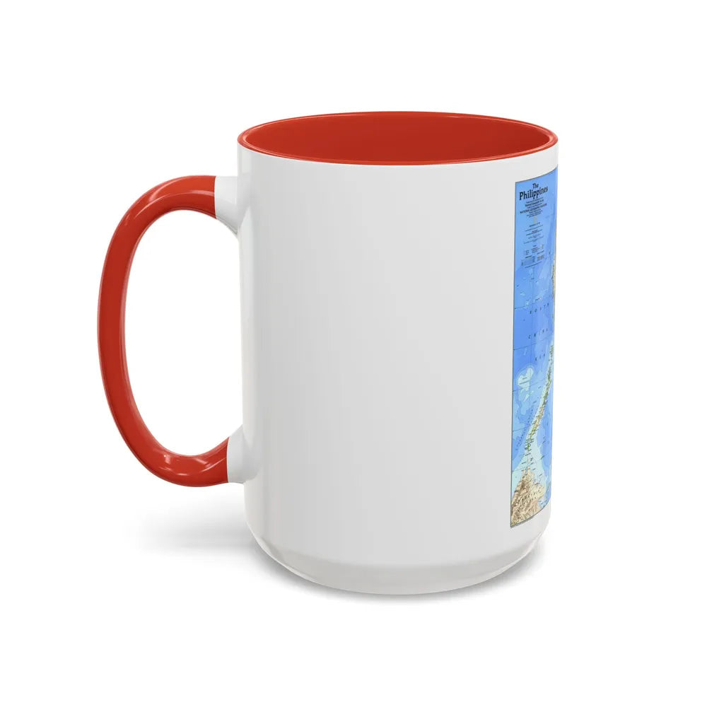 Philippines, The (1986) (Map) Accent Coffee Mug-Go Mug Yourself