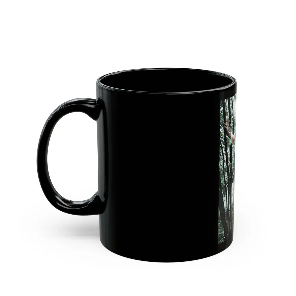 Veronica Carlson #127 (Vintage Female Icon) Black Coffee Mug-Go Mug Yourself