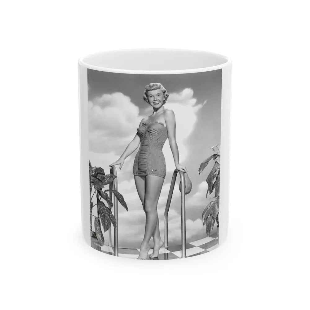 Doris Day #118 (Vintage Female Icon) White Coffee Mug-11oz-Go Mug Yourself