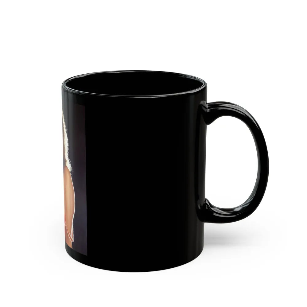 Linda Blair #267 - Partially Topless (Vintage Female Icon) Black Coffee Mug-Go Mug Yourself