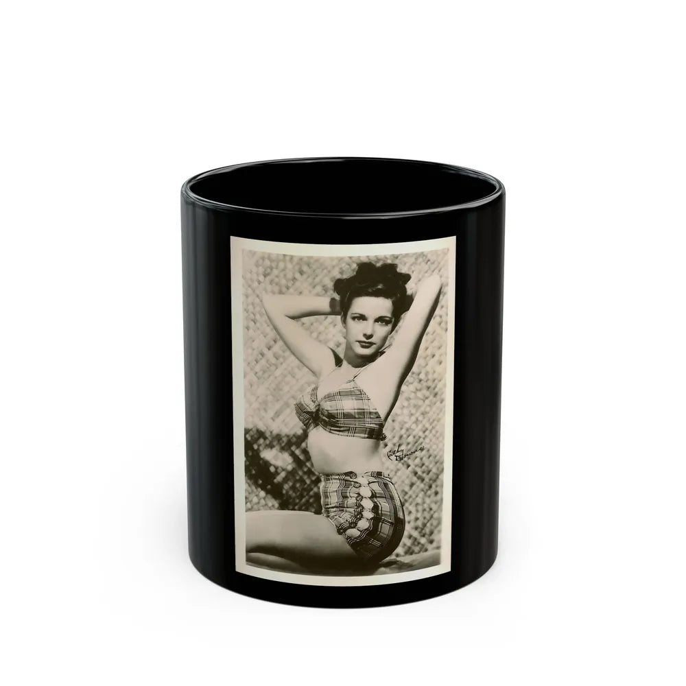 Cathy Downs #18 (Vintage Female Icon) Black Coffee Mug-11oz-Go Mug Yourself