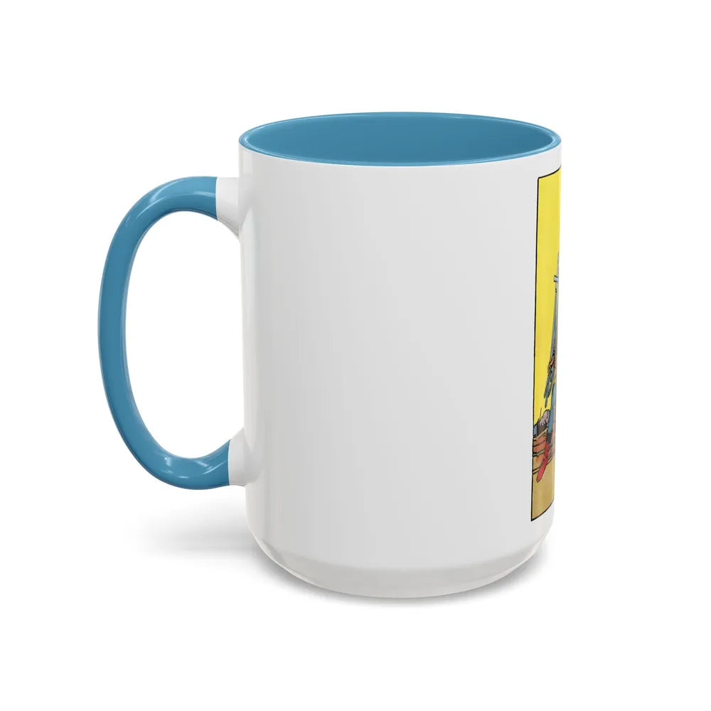 The 7 of Swords (Tarot Card) Accent Coffee Mug-Go Mug Yourself