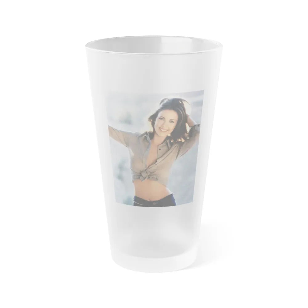 Lynda Carter #179 (Vintage Female Icon) Frosted Pint 16oz-16oz-Frosted-Go Mug Yourself