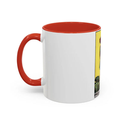 The Page of Pentacles (Tarot Card) Accent Coffee Mug-Go Mug Yourself