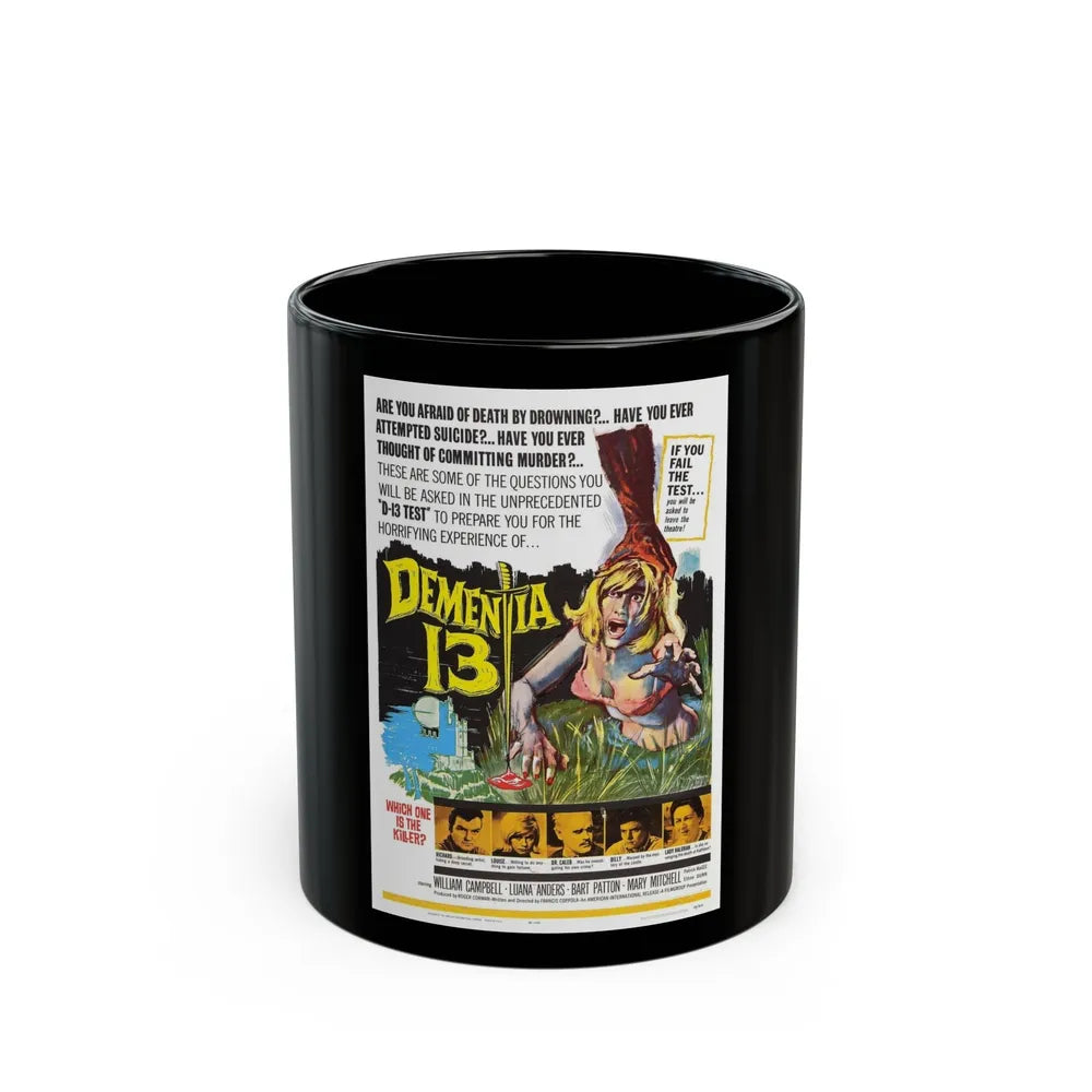 DEMENTIA 13 (THE HAUNTED AND THE HUNTED) 1963 Movie Poster - Black Coffee Mug-11oz-Go Mug Yourself