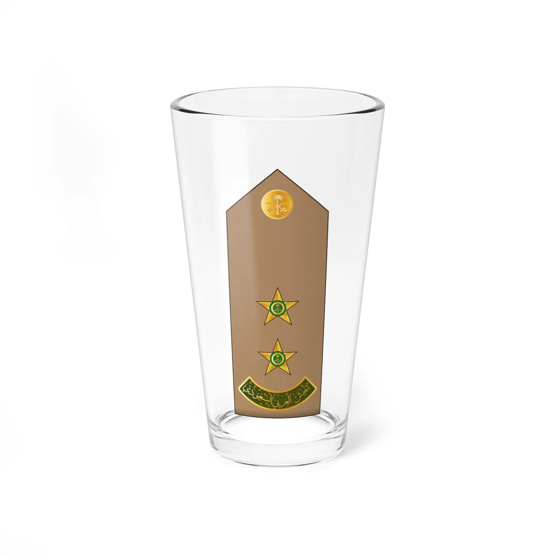 10.RSA 1LT (Saudi Arabia) (Military Rank) Pint Glass 16oz 16oz - Go Mug Yourself