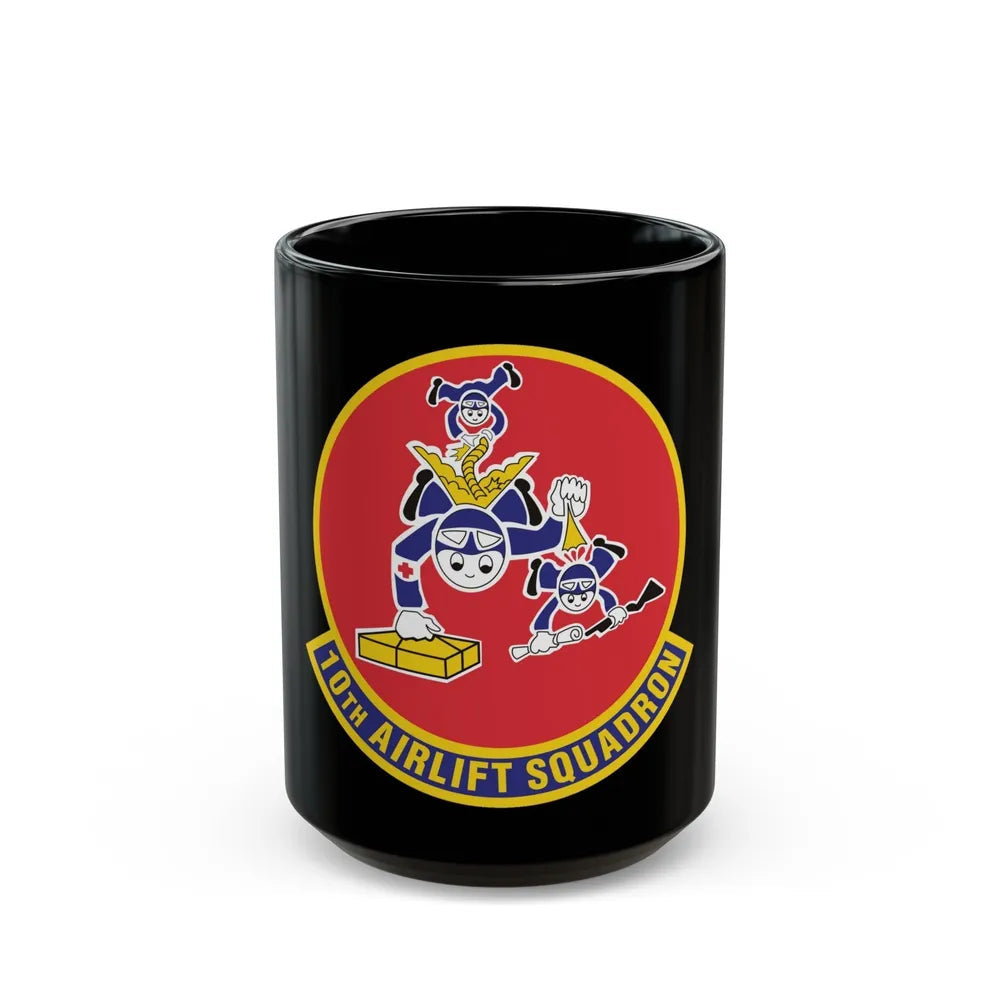 10th Airlift Squadron 2 (U.S. Air Force) Black Coffee Mug-15oz-Go Mug Yourself