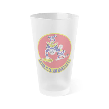 10th Airlift Squadron 2 (U.S. Air Force) Frosted Pint Glass 16oz-16oz-Frosted-Go Mug Yourself