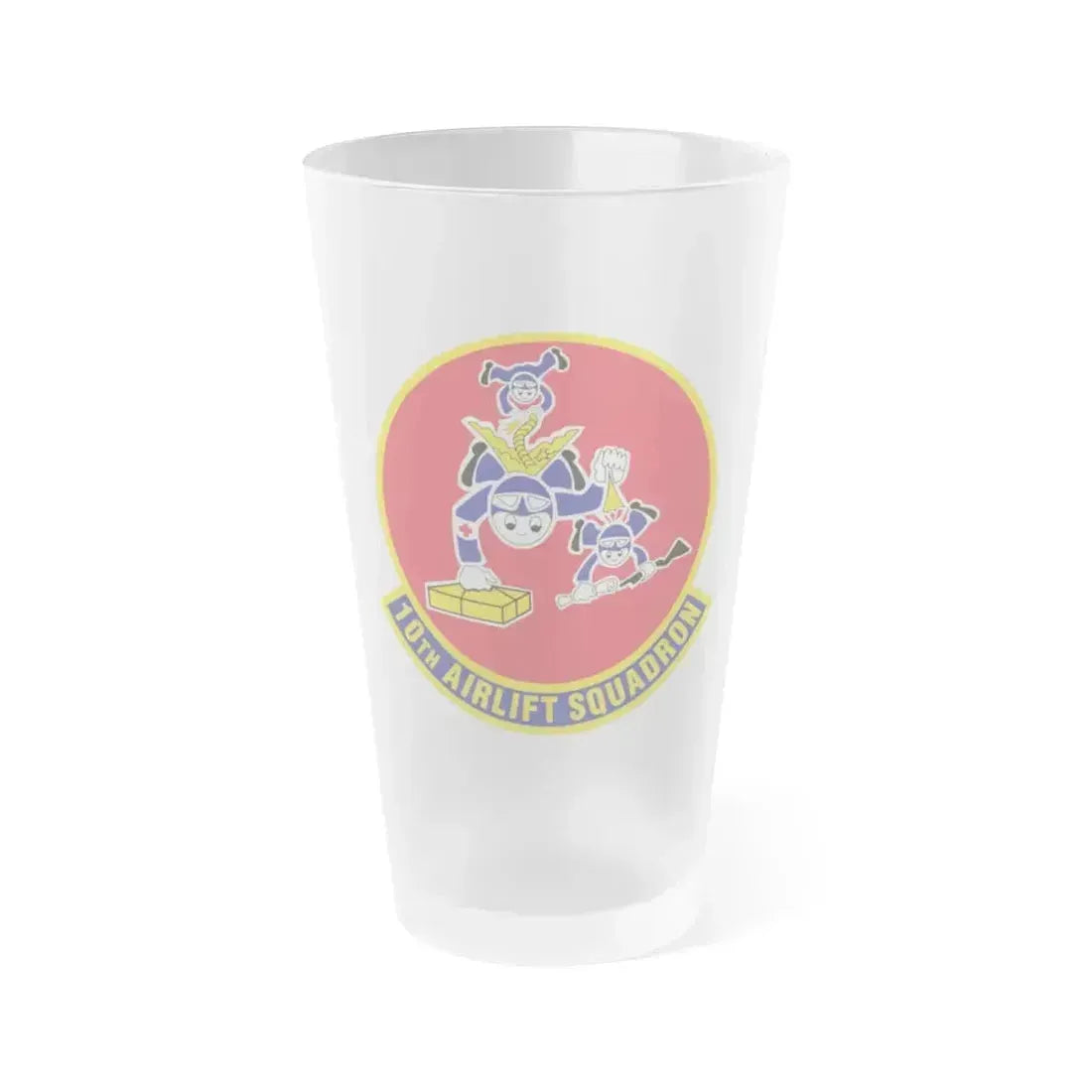 10th Airlift Squadron 2 (U.S. Air Force) Frosted Pint Glass 16oz 16oz Frosted - Go Mug Yourself