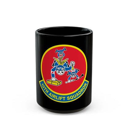 10th Airlift Squadron (U.S. Air Force) Black Coffee Mug-15oz-Go Mug Yourself