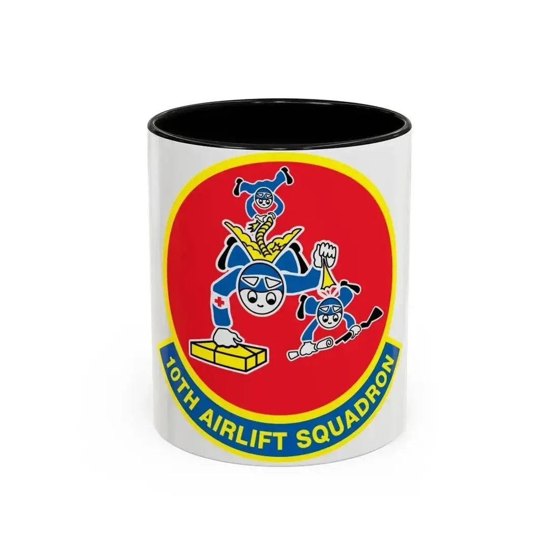 10th Airlift Squadron (U.S. Air Force) Accent Coffee Mug 11oz Black - Go Mug Yourself