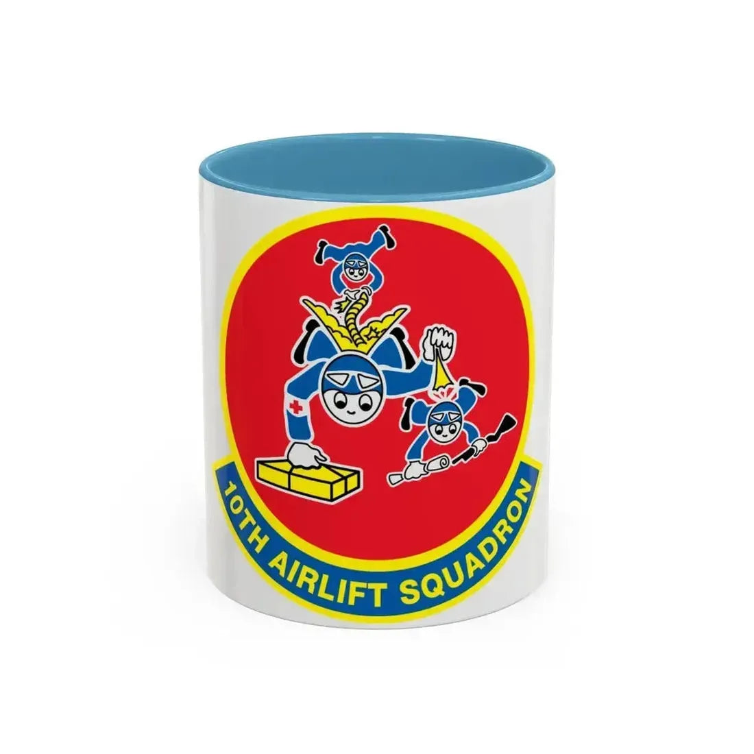 10th Airlift Squadron (U.S. Air Force) Accent Coffee Mug 11oz Light Blue - Go Mug Yourself