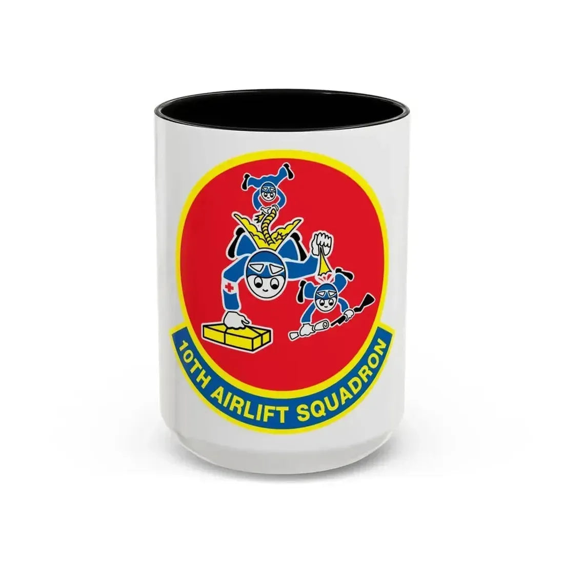 10th Airlift Squadron (U.S. Air Force) Accent Coffee Mug 15oz Black - Go Mug Yourself