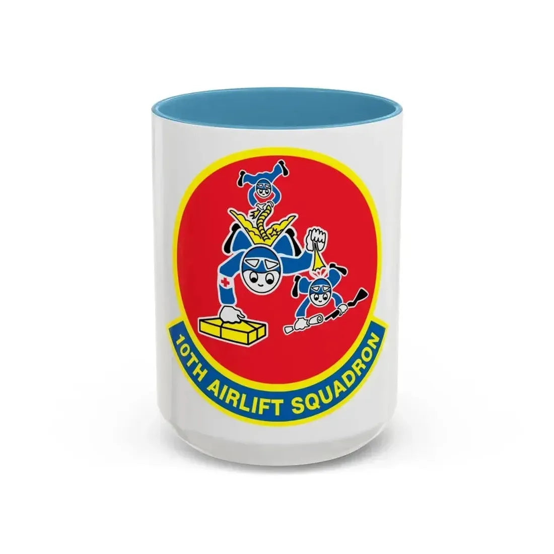 10th Airlift Squadron (U.S. Air Force) Accent Coffee Mug 15oz Light Blue - Go Mug Yourself