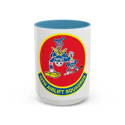 10th Airlift Squadron (U.S. Air Force) Accent Coffee Mug 15oz Light Blue - Go Mug Yourself