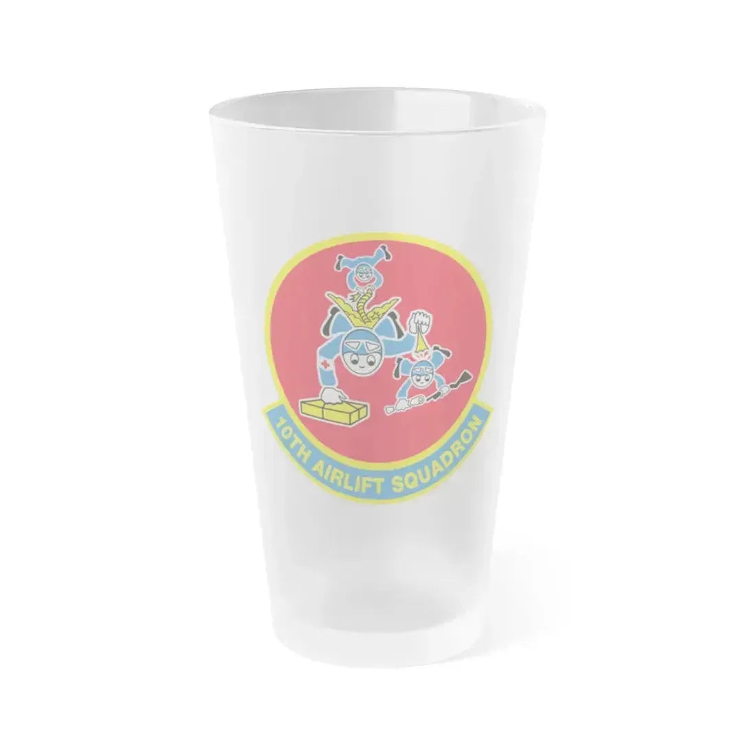 10th Airlift Squadron (U.S. Air Force) Frosted Pint Glass 16oz Default Title - Go Mug Yourself