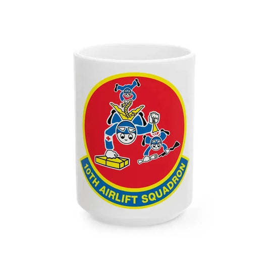 10th Airlift Squadron (U.S. Air Force) White Coffee Mug 15oz - Go Mug Yourself