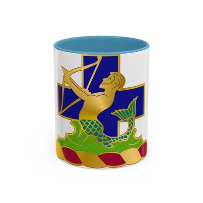 10th Antiaircraft Artillery Automatic Weapons Battalion (U.S. Army) Accent Coffee Mug 11oz Light Blue - Go Mug Yourself