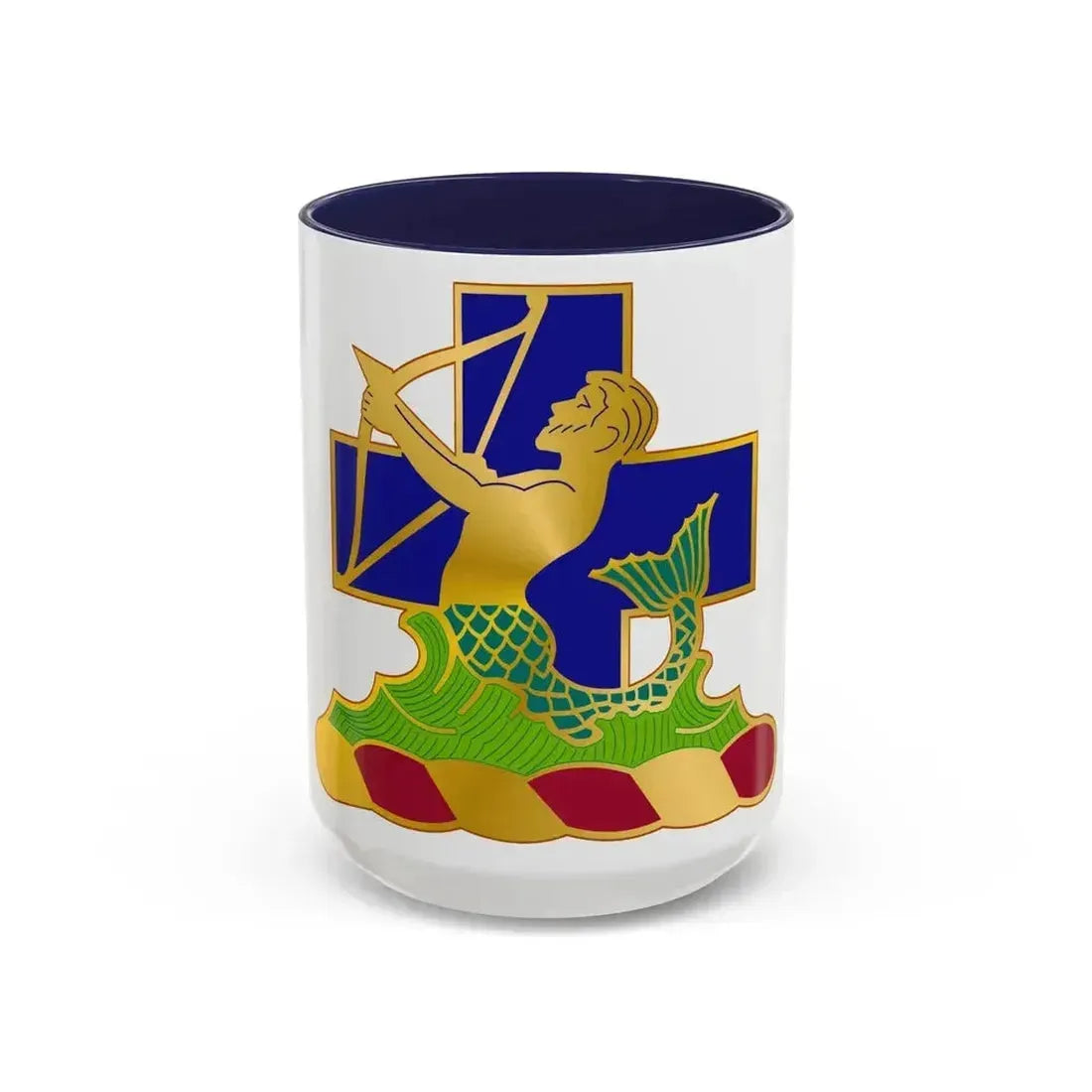 10th Antiaircraft Artillery Automatic Weapons Battalion (U.S. Army) Accent Coffee Mug 15oz Navy - Go Mug Yourself