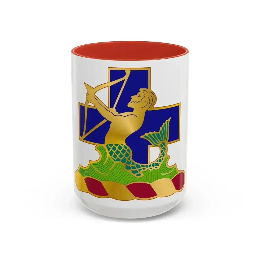 10th Antiaircraft Artillery Automatic Weapons Battalion (U.S. Army) Accent Coffee Mug 15oz Red - Go Mug Yourself