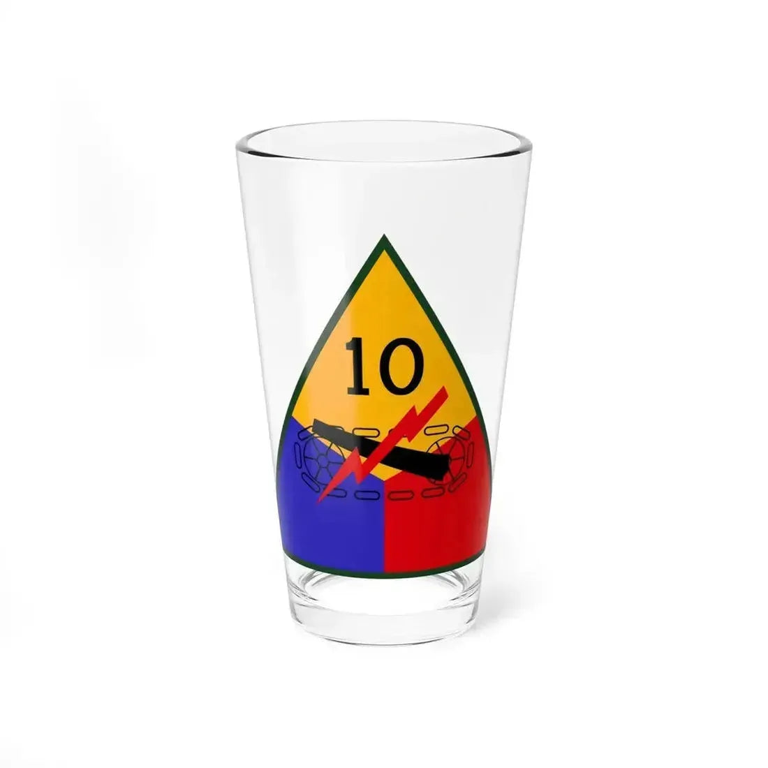 10th Armored Division (U.S. Army) Pint Glass 16oz 16oz - Go Mug Yourself
