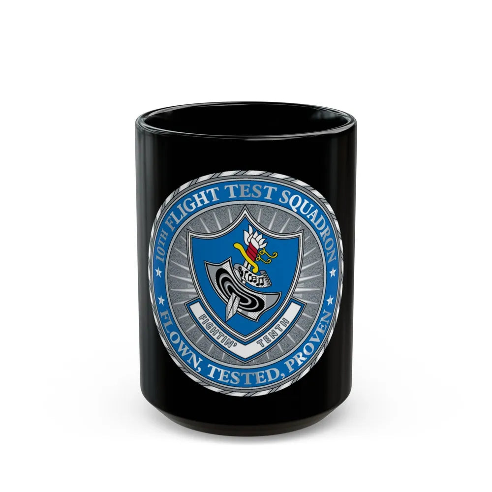 10th Flight Test Sq (U.S. Air Force) Black Coffee Mug-15oz-Go Mug Yourself