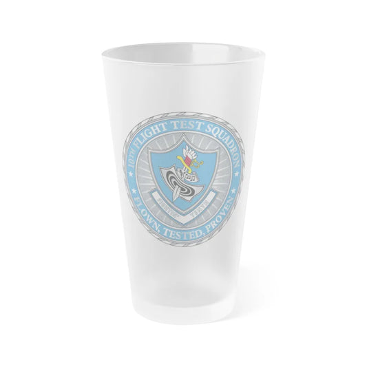 10th Flight Test Sq (U.S. Air Force) Frosted Pint Glass 16oz-16oz-Frosted-Go Mug Yourself