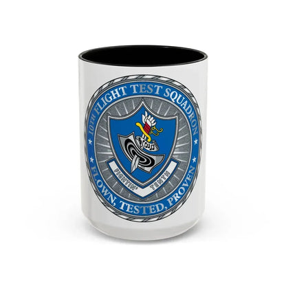 10th Flight Test Sq (U.S. Air Force) Accent Coffee Mug 15oz Black - Go Mug Yourself