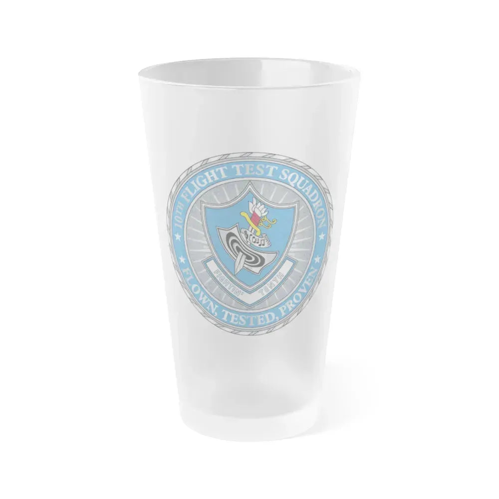10th Flight Test Sq (U.S. Air Force) Frosted Pint Glass 16oz 16oz Frosted - Go Mug Yourself