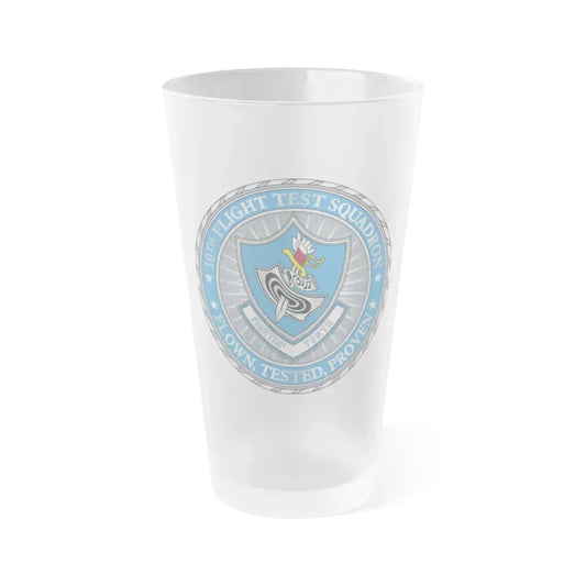 10th Flight Test Sq (U.S. Air Force) Frosted Pint Glass 16oz 16oz Frosted - Go Mug Yourself