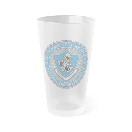 10th Flight Test Sq (U.S. Air Force) Frosted Pint Glass 16oz 16oz Frosted - Go Mug Yourself