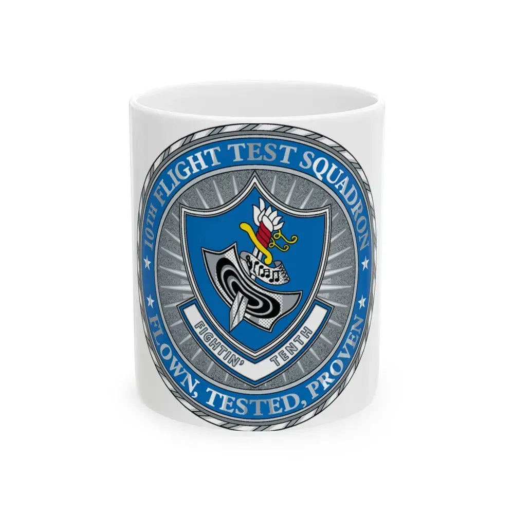 10th Flight Test Sq (U.S. Air Force) White Coffee Mug 11oz - Go Mug Yourself