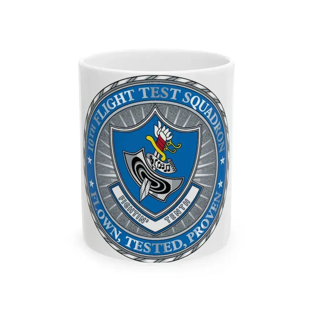 10th Flight Test Sq (U.S. Air Force) White Coffee Mug 11oz - Go Mug Yourself