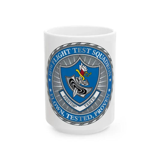 10th Flight Test Sq (U.S. Air Force) White Coffee Mug 15oz - Go Mug Yourself