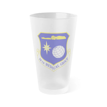 10th Medical Group (U.S. Air Force) Frosted Pint Glass 16oz-16oz-Frosted-Go Mug Yourself