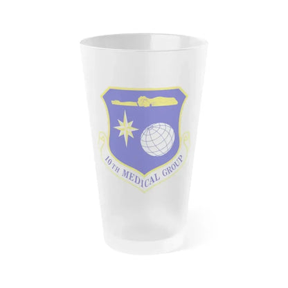 10th Medical Group (U.S. Air Force) Frosted Pint Glass 16oz 16oz Frosted - Go Mug Yourself