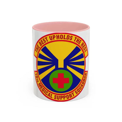 10th Medical Support Squadron (U.S. Air Force) Accent Coffee Mug 11oz Pink - Go Mug Yourself
