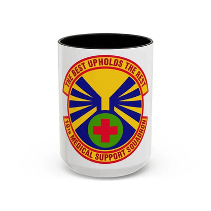 10th Medical Support Squadron (U.S. Air Force) Accent Coffee Mug 15oz Black - Go Mug Yourself