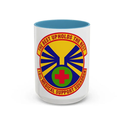 10th Medical Support Squadron (U.S. Air Force) Accent Coffee Mug 15oz Light Blue - Go Mug Yourself