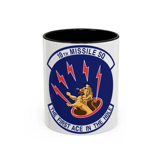 10th Missile SQ The First In The Hole (U.S. Air Force) Accent Coffee Mug 11oz Black - Go Mug Yourself
